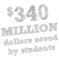 $180 Million Dollars saved by students